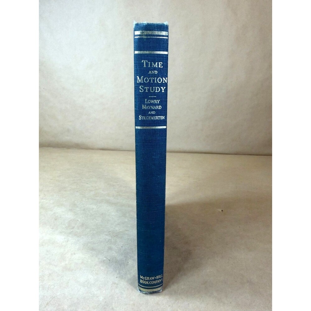 Time and Motion Study Hardcover Book Lowry Maynard Stegemerten McGrawHill 3rd Ed